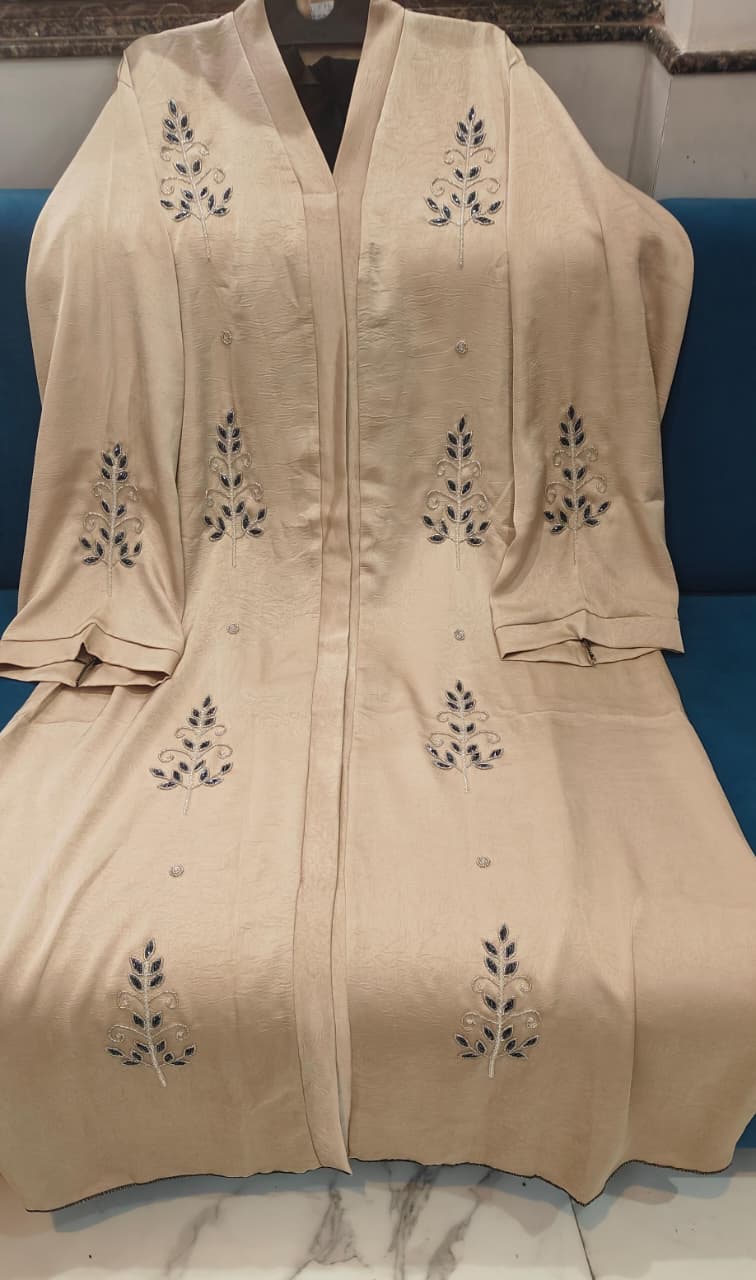 Elegant Cream Nida Abaya for Women | Premium Modest Islamic Wear